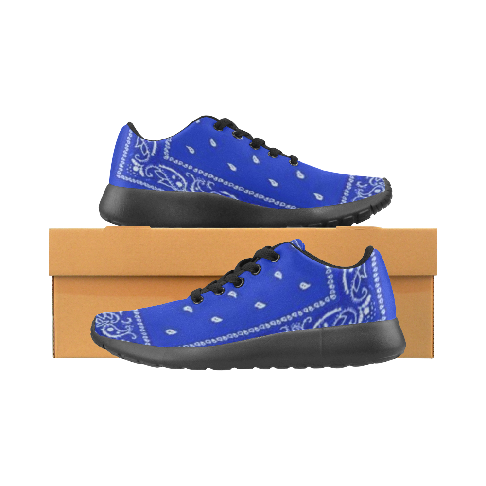 Blue Bandana-Black Men’s Running Shoes (Model 020)