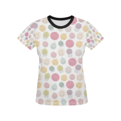 Colorful Cupcakes All Over Print T-shirt for Women/Large Size (USA Size) (Model T40)