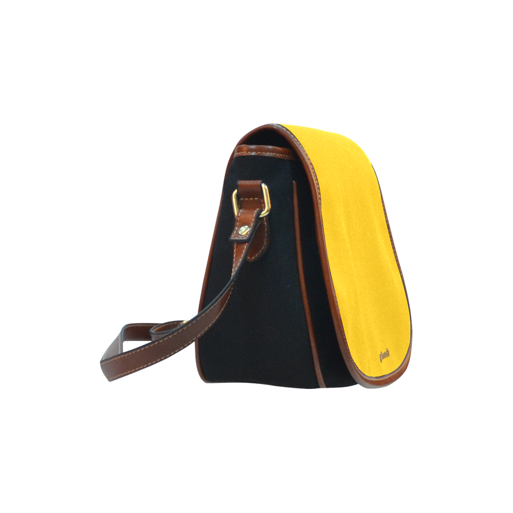 gloosh mustard shoulder bag Saddle Bag/Small (Model 1649)(Flap Customization)
