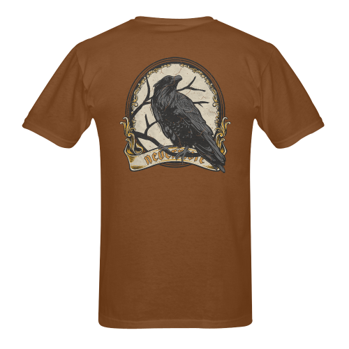 Dark Gothic Raven - EAP Nevermore Vintage Frame 1 Men's T-Shirt in USA Size (Two Sides Printing)