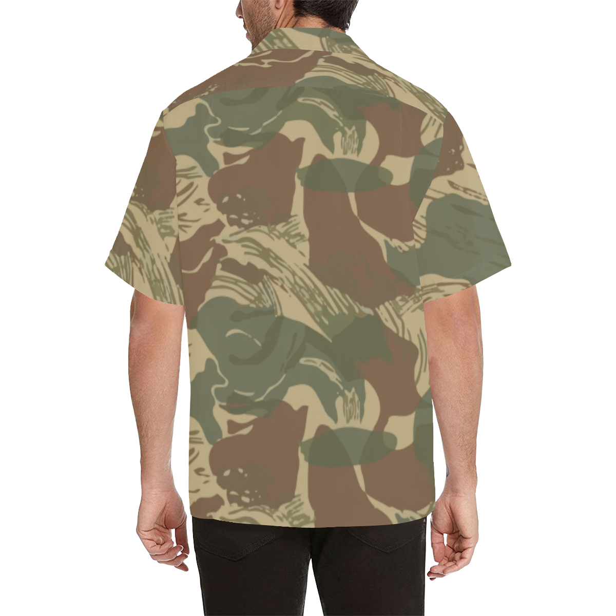 Rhodesian Brushstroke v1 camouflage Hawaiian Shirt (Model T58)