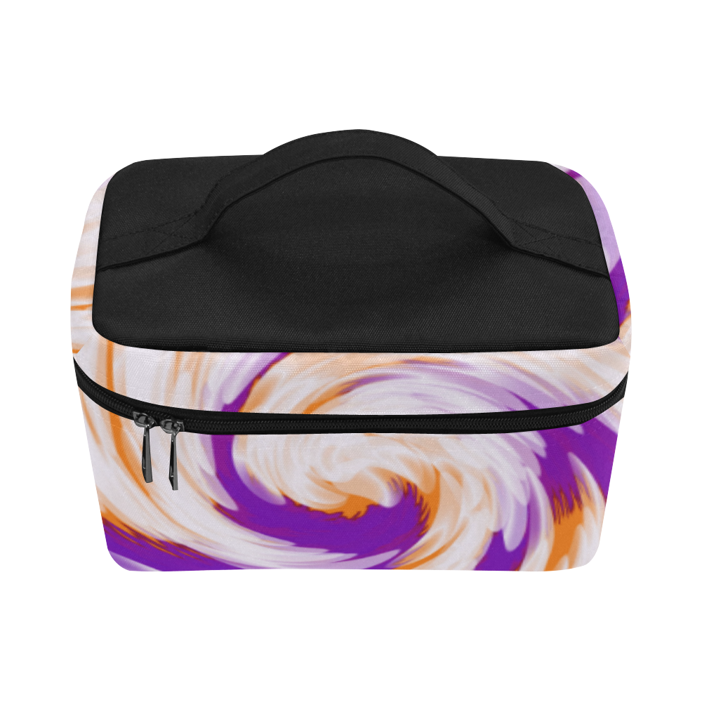 Purple Orange Tie Dye Swirl Abstract Lunch Bag/Large (Model 1658)