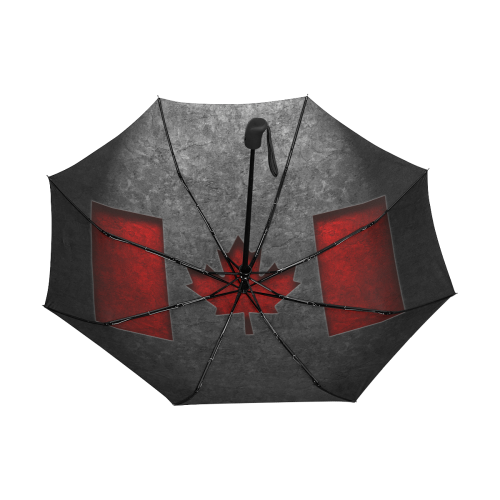 Canadian Flag Stone Texture Anti-UV Auto-Foldable Umbrella (Underside Printing) (U06)