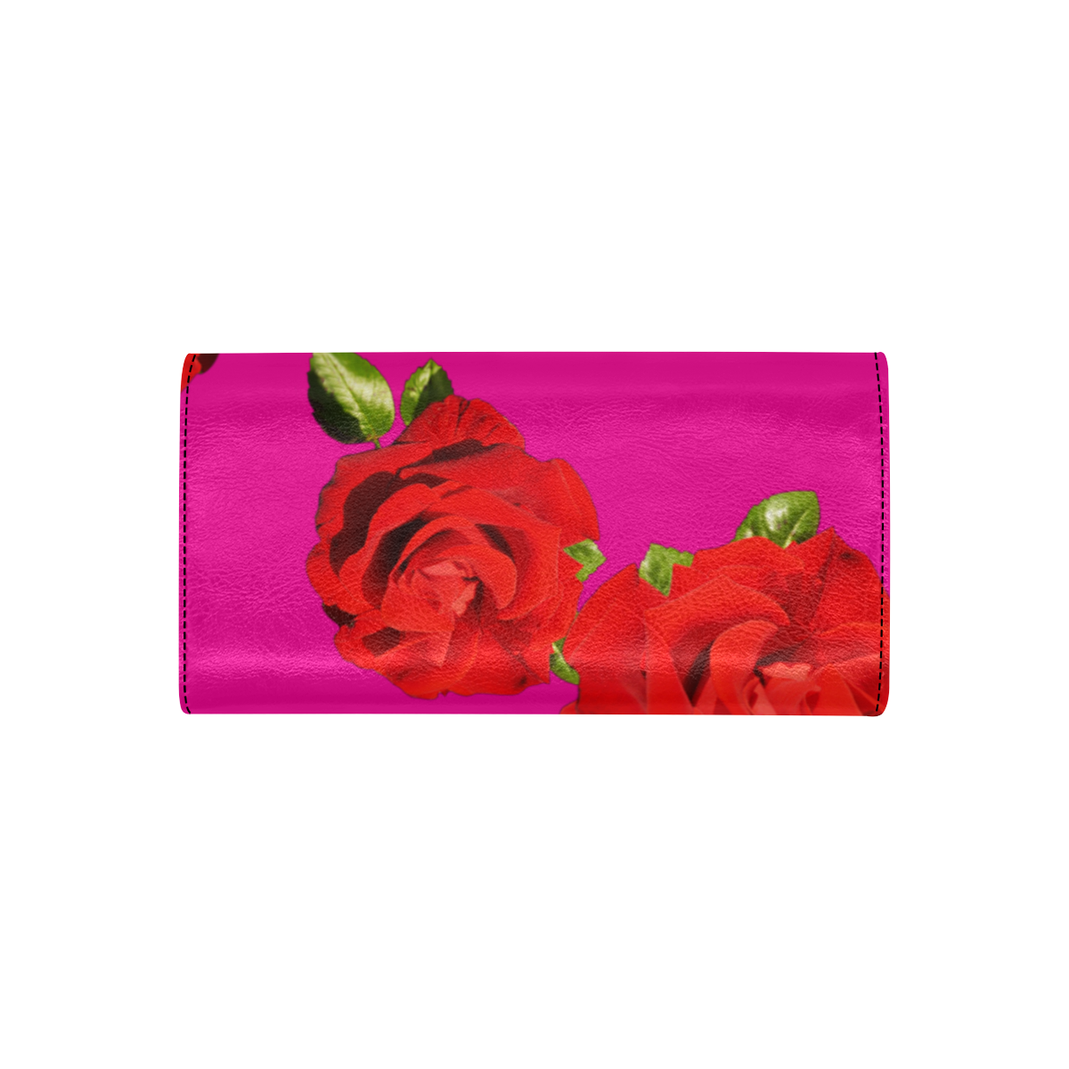 Fairlings Delight's Floral Luxury Collection- Red Rose Women's Flap Wallet 53086c5 Women's Flap Wallet (Model 1707)