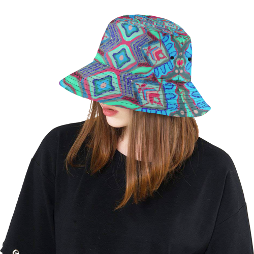 coral 5 All Over Print Bucket Hat