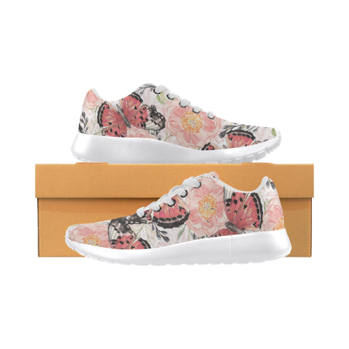 Butterfly Shoes, Floral Butterfly Shoes Women’s Running Shoes (Model 020)