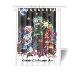 Gothic Christmas Joy Shower Curtain 60"x72"