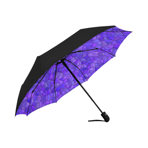 Purple crystals Anti-UV Auto-Foldable Umbrella (Underside Printing) (U06)