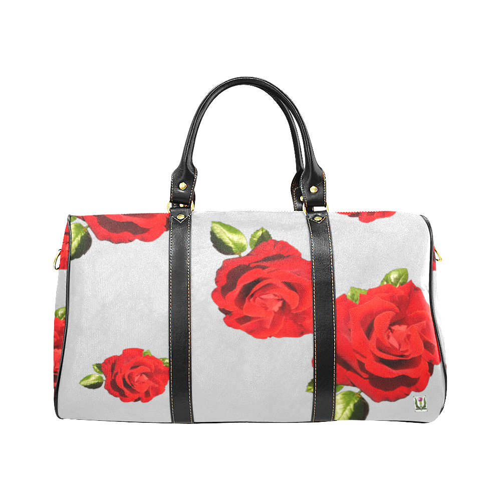 Fairlings Delight's Floral Luxury Collection- Red Rose Waterproof Travel Bag/Large 53086d1 New Waterproof Travel Bag/Large (Model 1639)