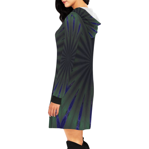 PURPL POINTZ All Over Print Hoodie Mini Dress (Model H27)