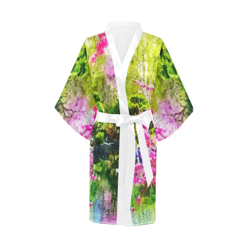 oriental garden Kimono Robe