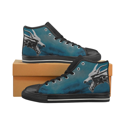 Steel Dragons v1.0 SkyBlue Men’s Classic High Top Canvas Shoes (Model 017)