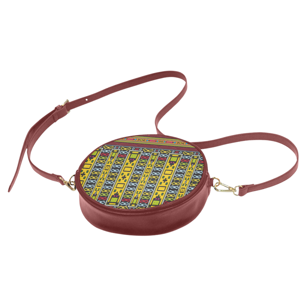 Shapes rows Round Sling Bag (Model 1647)