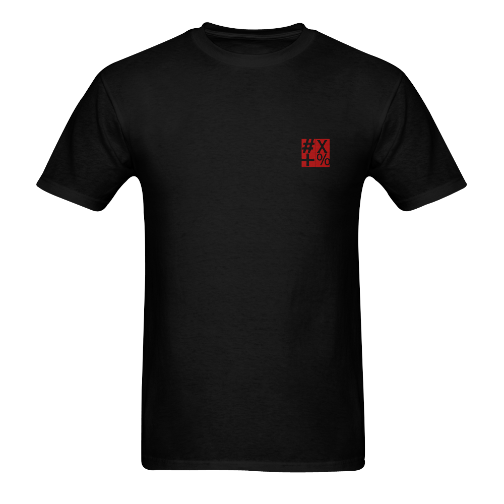 NUMBERS Collection Symbols Red Men's T-shirt in USA Size (Front Printing Only) (Model T02)