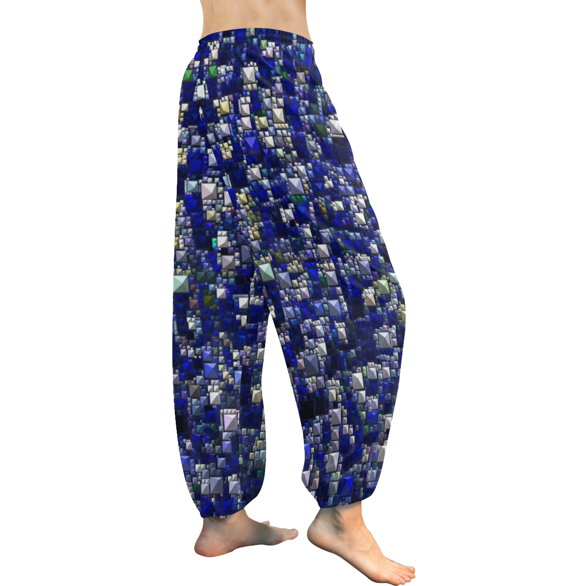 Sparkling and glittering, blue by JamColors Women's All Over Print Harem Pants (Model L18)