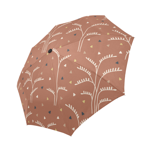 Brown Garden Umbrella Auto-Foldable Umbrella (Model U04)