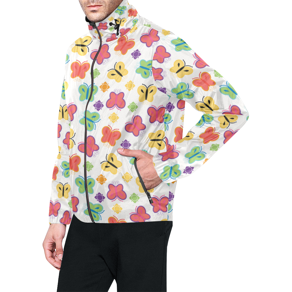 colorful butterfly Unisex All Over Print Windbreaker (Model H23)