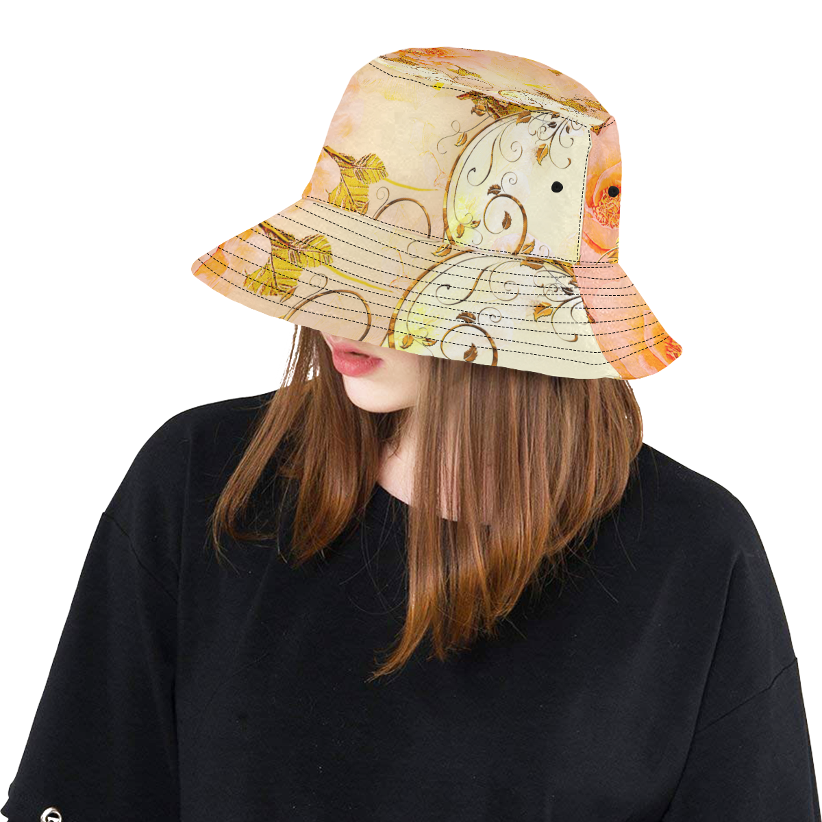 Beautiful flowers in soft colors All Over Print Bucket Hat