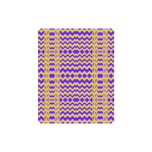 Purple Yellow Modern  Waves Lines Rectangle Mousepad