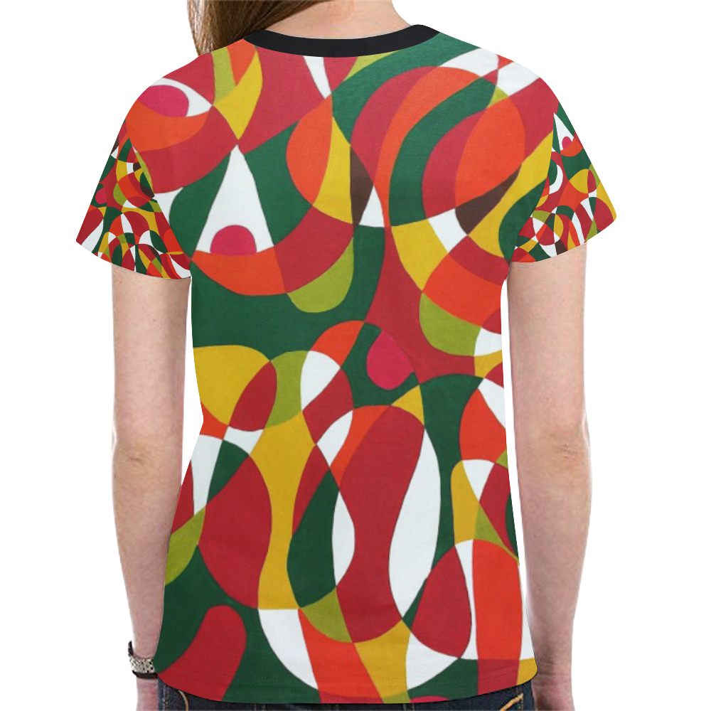 Vita New All Over Print T-shirt for Women (Model T45)