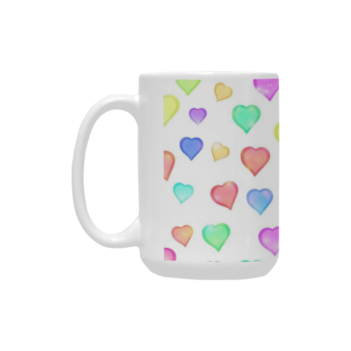 Pastel Hearts Custom Ceramic Mug (15OZ)