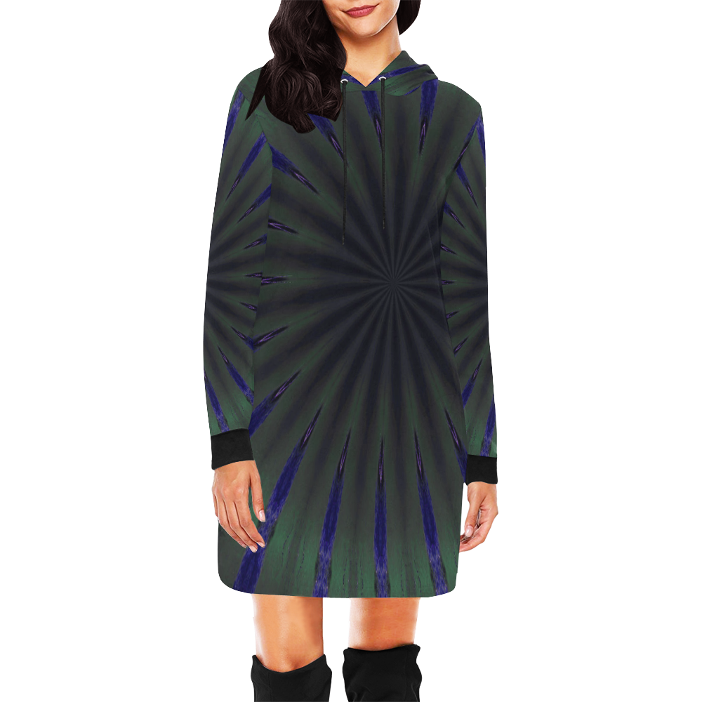 PURPL POINTZ All Over Print Hoodie Mini Dress (Model H27)