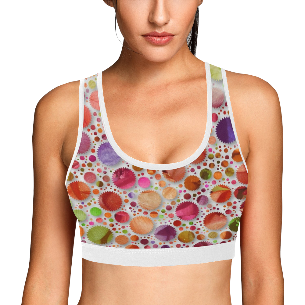 lovely shapes 2A by JamColors Women's All Over Print Sports Bra (Model T52)
