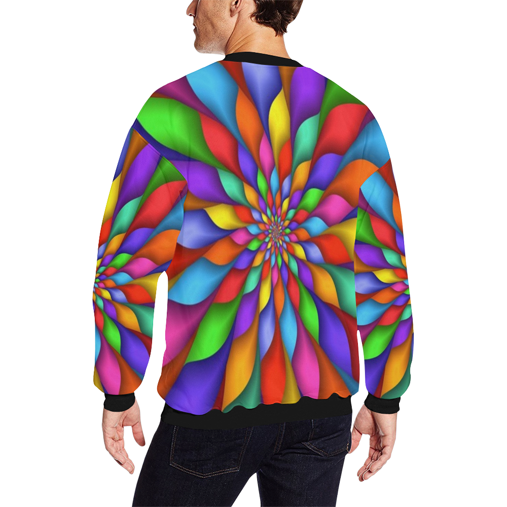 RAINBOW SKITTLES All Over Print Crewneck Sweatshirt for Men (Model H18)