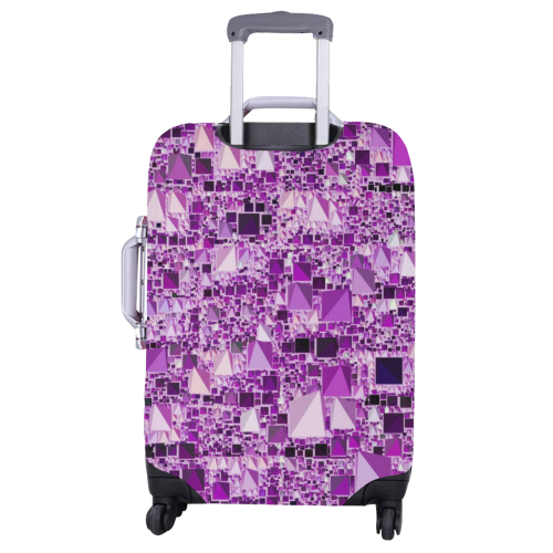 Modern Geo Fun,lilac by JamColors Luggage Cover/Large 26"-28"