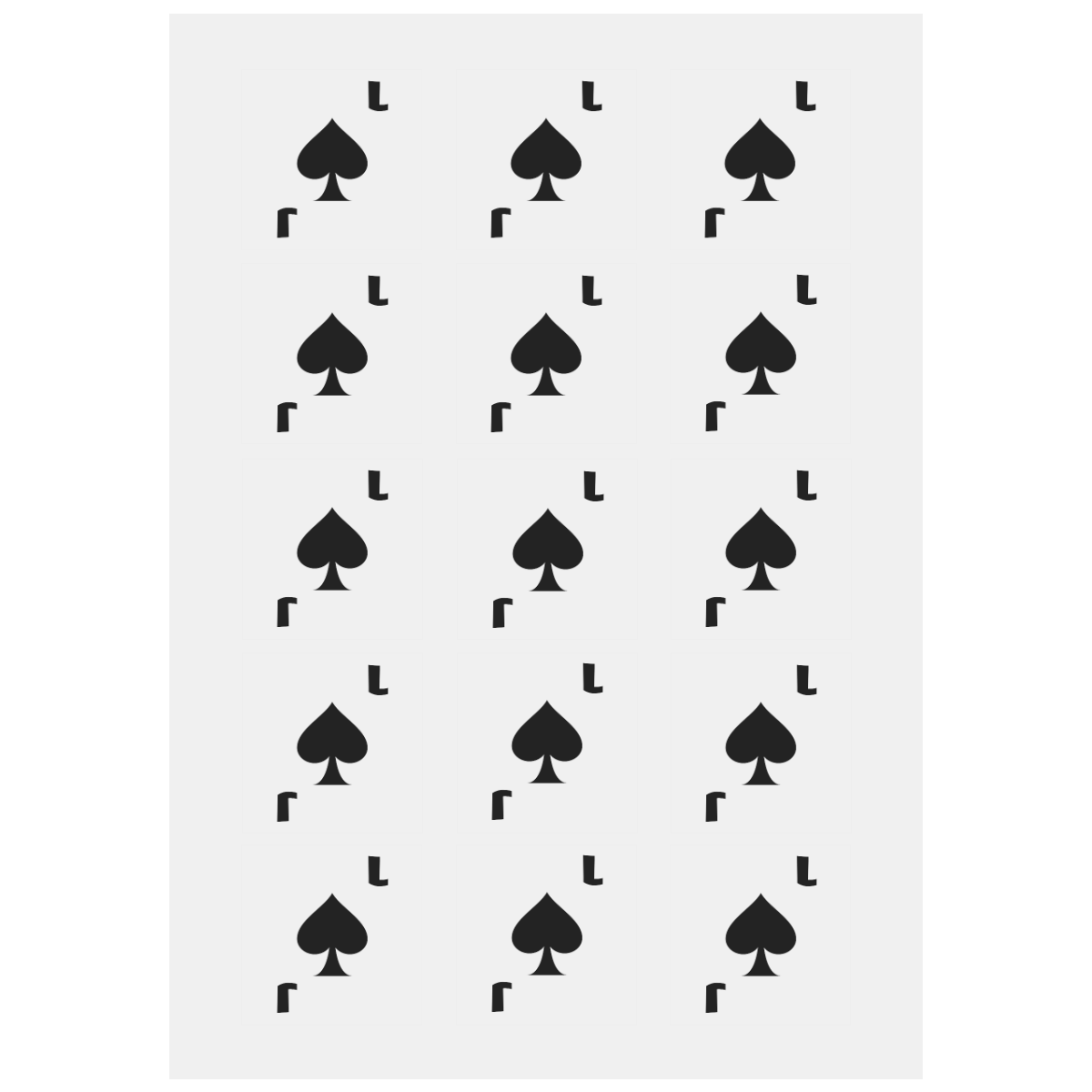 Playing Card Jack of Spades Personalized Temporary Tattoo (15 Pieces)