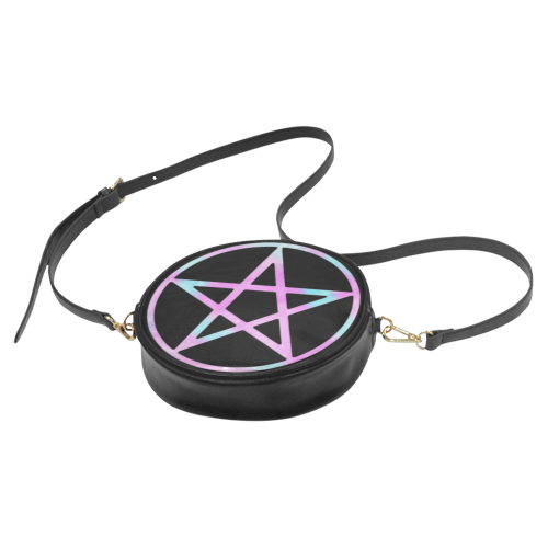 Witchy Witch Pentragram Round Sling Bag (Model 1647)