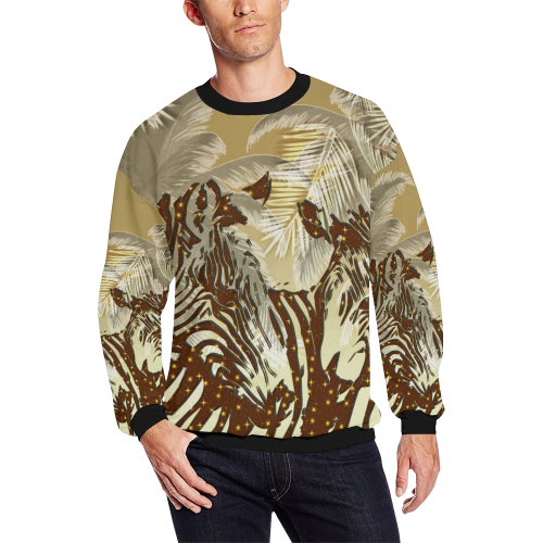 African night All Over Print Crewneck Sweatshirt for Men (Model H18)