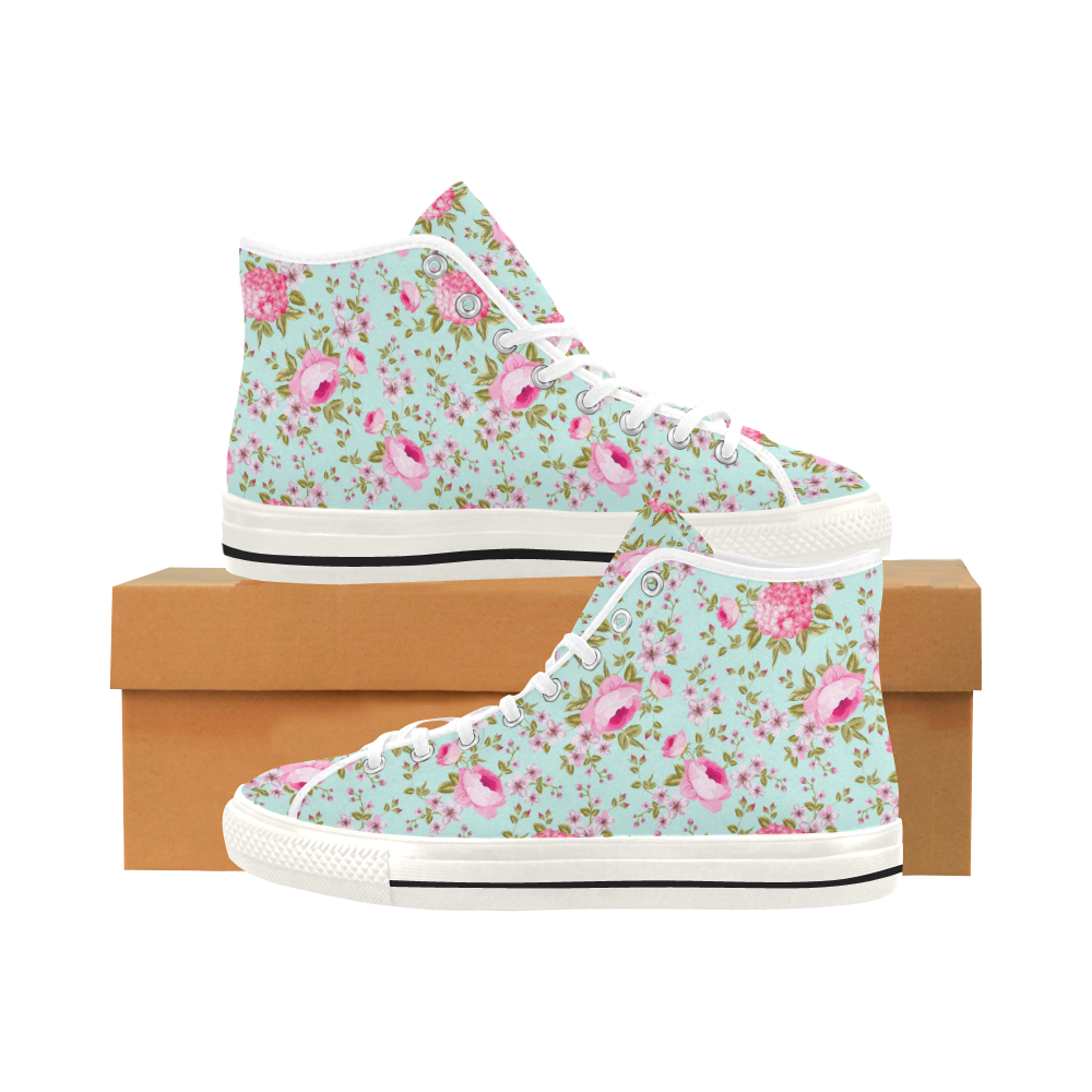 Peony Pattern Vancouver H Women's Canvas Shoes (1013-1)