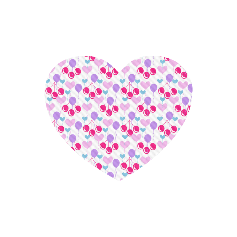 pastel cherries Heart-shaped Mousepad