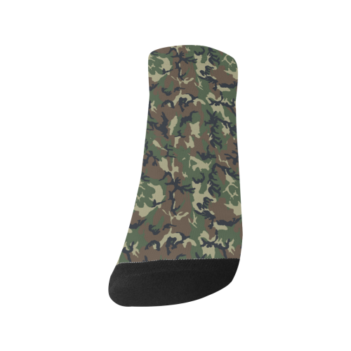 Woodland Forest Green Camouflage Women's Ankle Socks