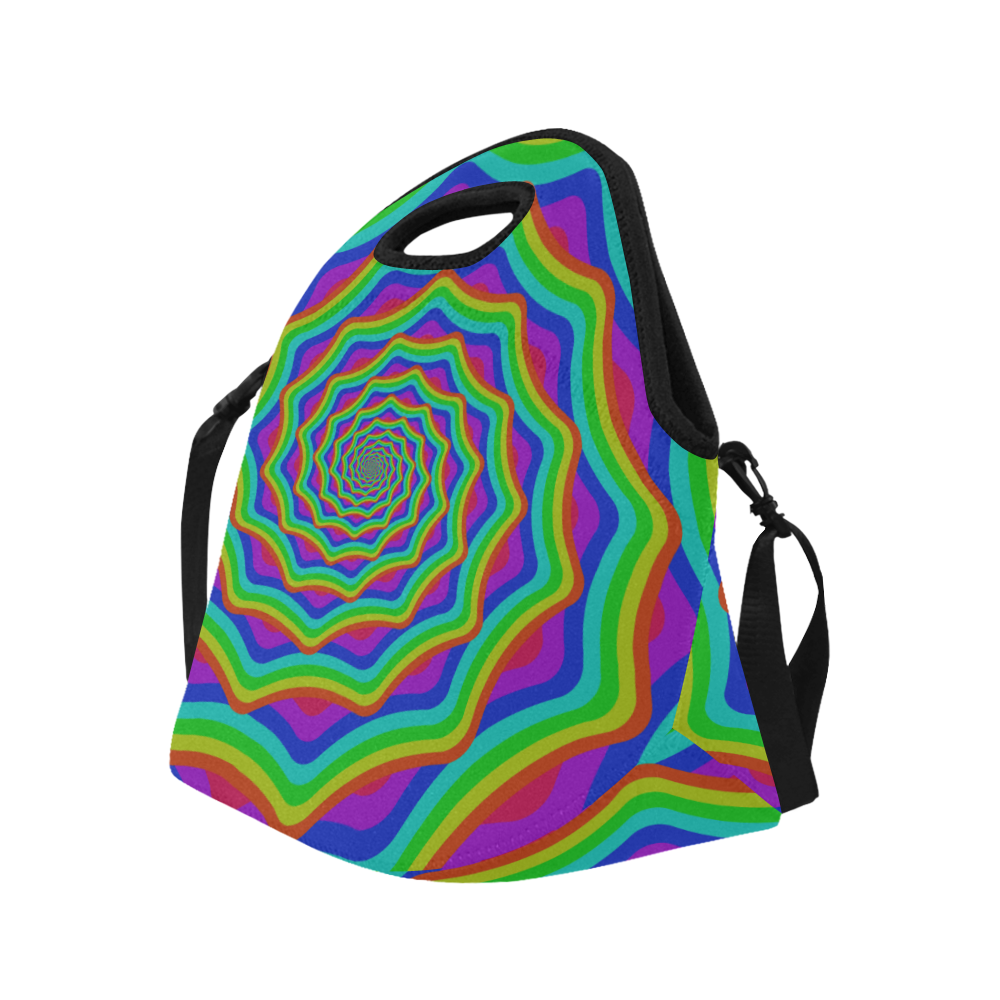 Rainbow shell Neoprene Lunch Bag/Large (Model 1669)