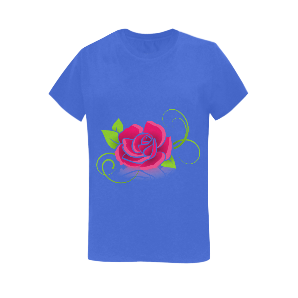 rose Women's T-Shirt in USA Size (Two Sides Printing)