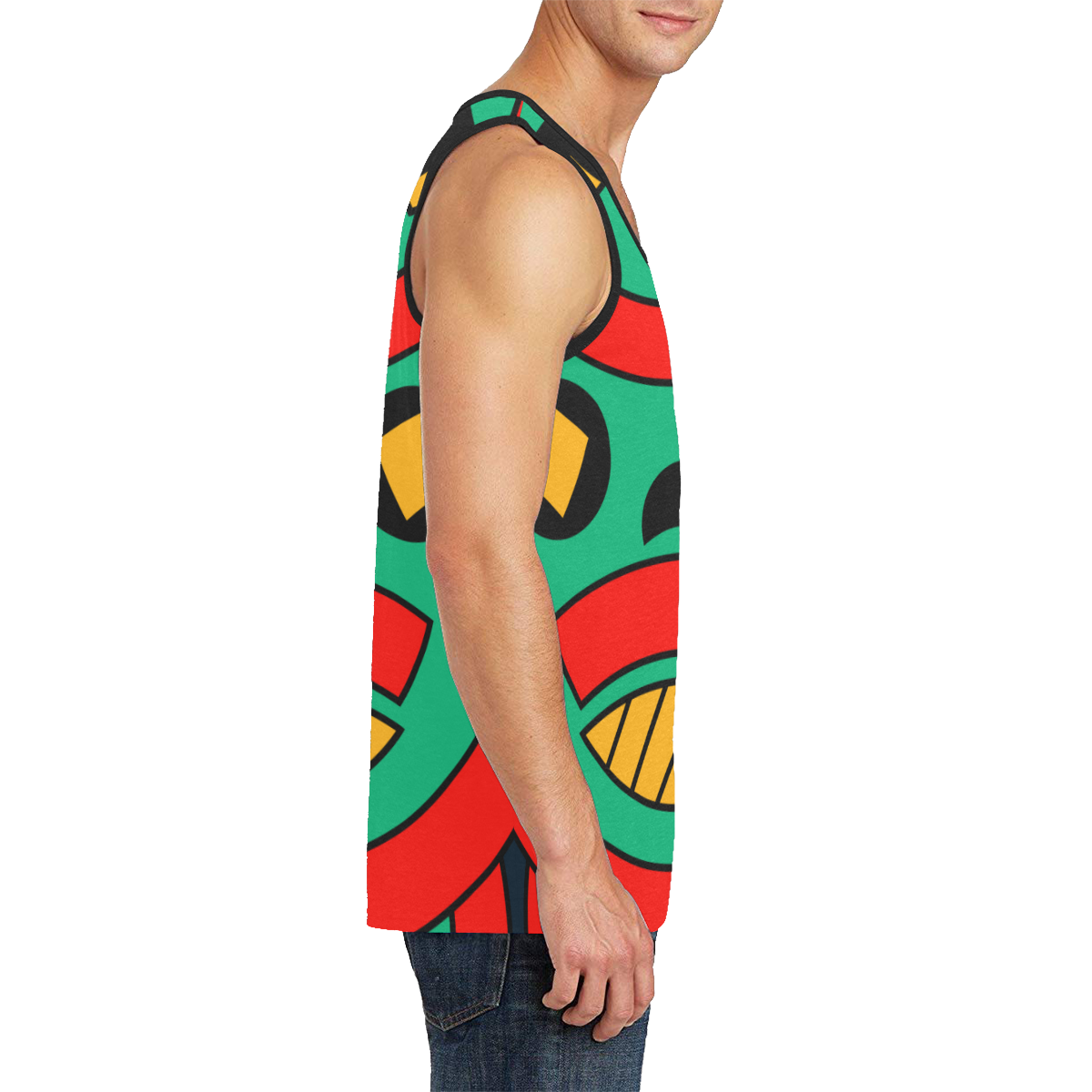 African Scary Tribal Men's All Over Print Tank Top (Model T57)