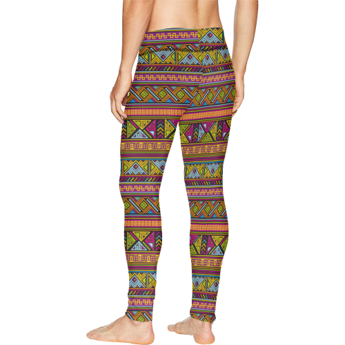 Traditional Africa Border Wallpaper Pattern 2 Men's All Over Print Leggings (Model L38)