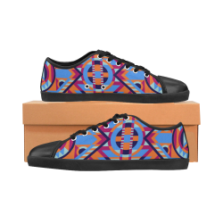 Modern Geometric Pattern Men's Canvas Shoes (Model 016)