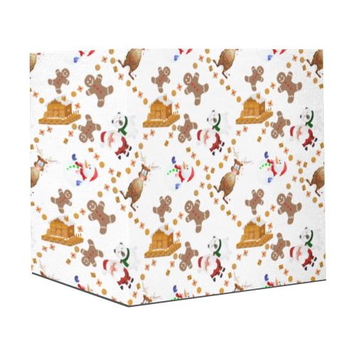Christmas Gingerbread Snowman and Santa Claus Gift Wrapping Paper 58"x 23" (5 Rolls)