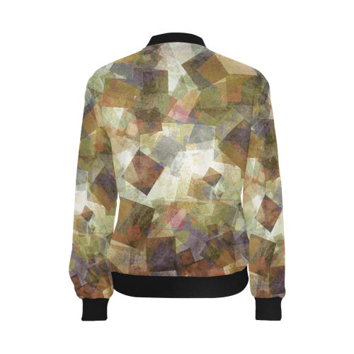 abstract squares All Over Print Bomber Jacket for Women (Model H36)