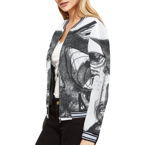 humanity glimpse All Over Print Bomber Jacket for Women (Model H21)
