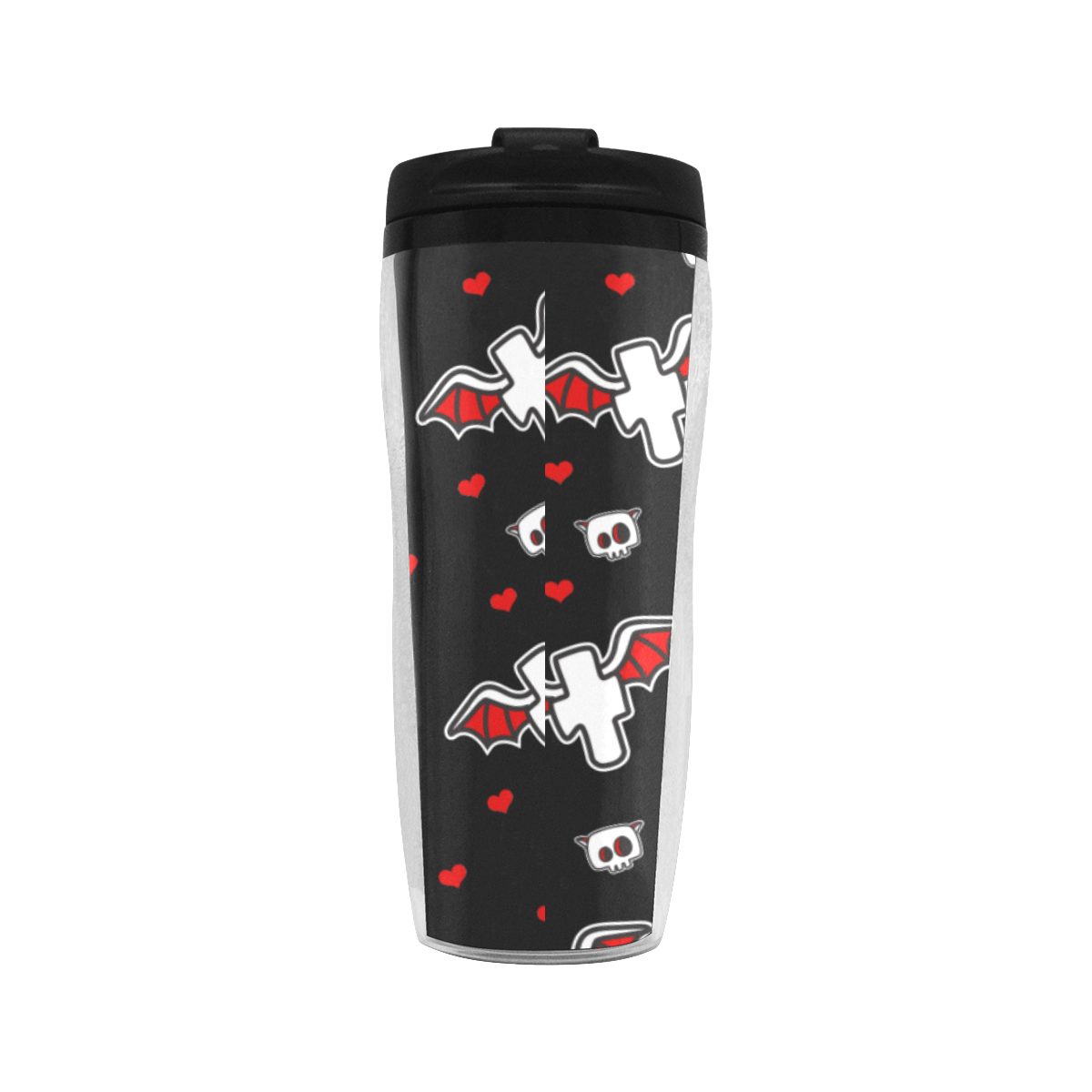 Hearts_Batwings_tumbler Reusable Coffee Cup (11.8oz)