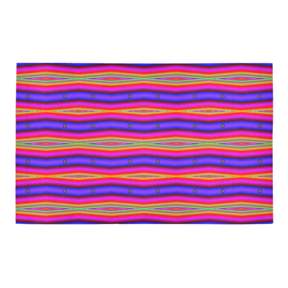 Bright Pink Purple Stripe Abstract Bath Rug 20''x 32''