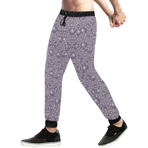 festive purple pearls Men's All Over Print Sweatpants/Large Size (Model L11)