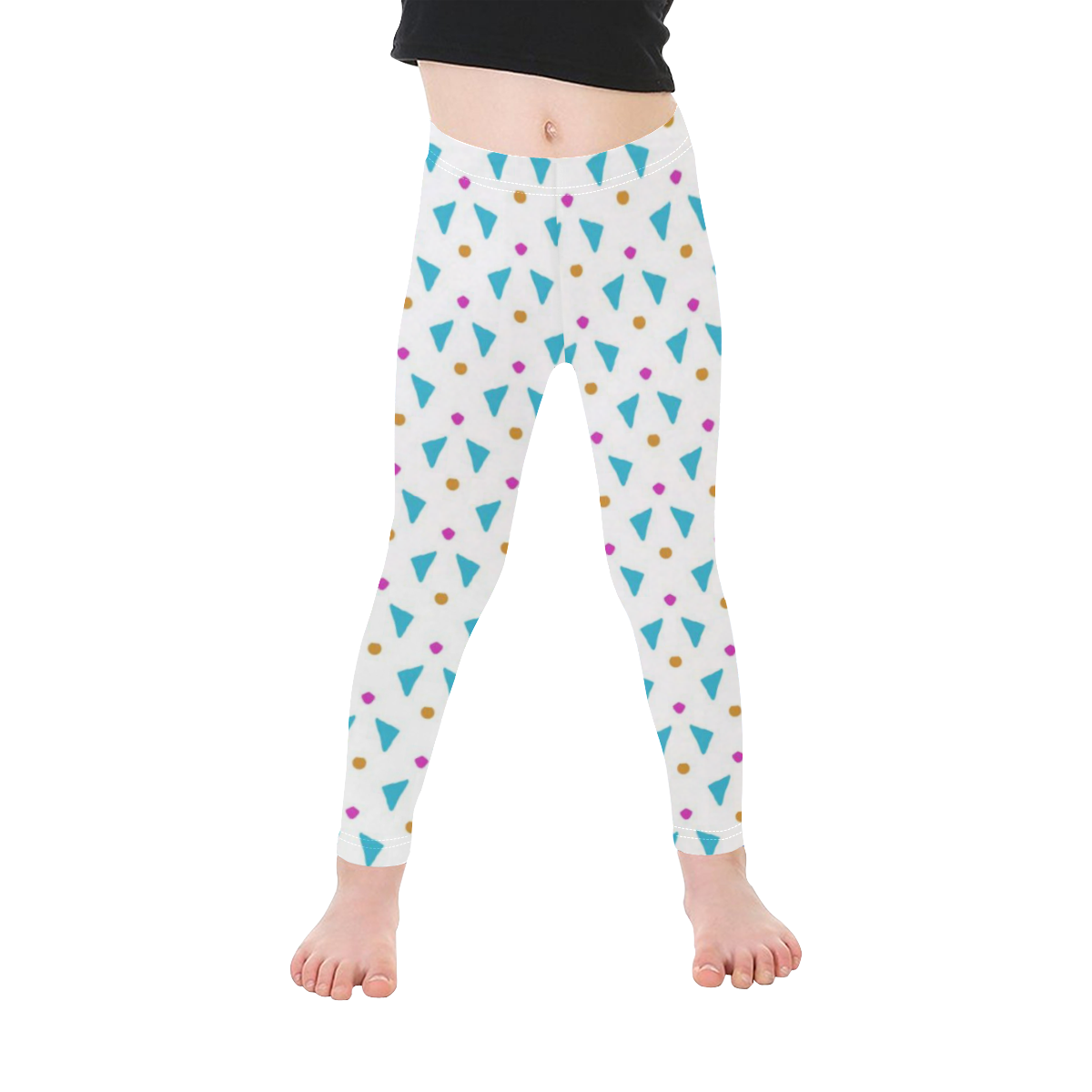 Funny Doodle Pattern 2C by JamColors Kid's Ankle Length Leggings (Model L06)