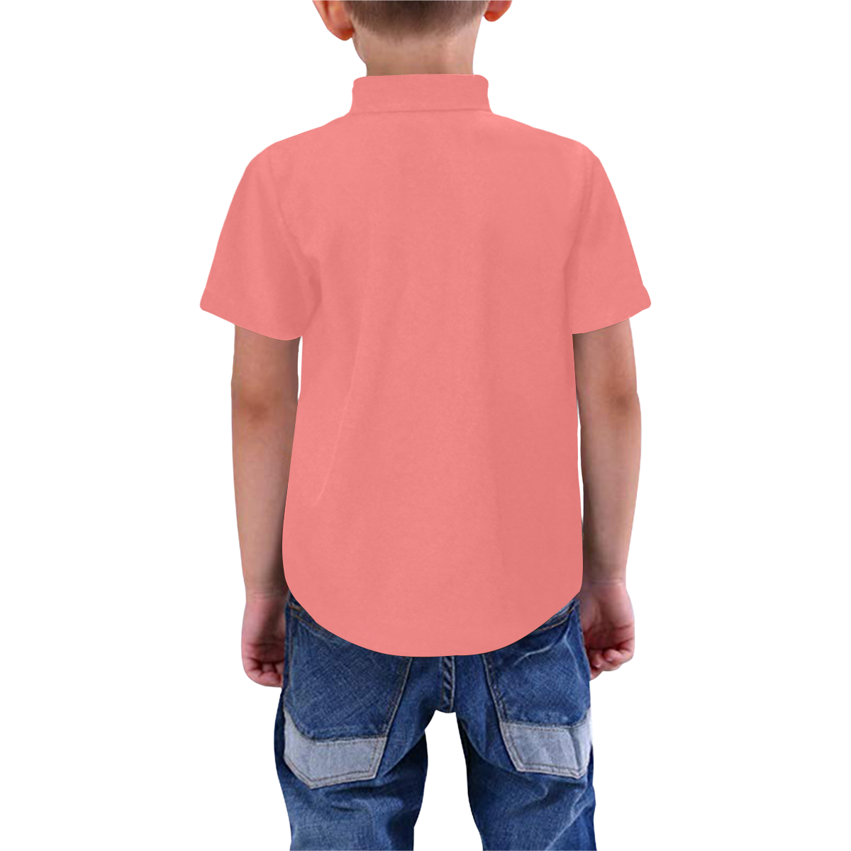 color light red Boys' All Over Print Short Sleeve Shirt (Model T59)