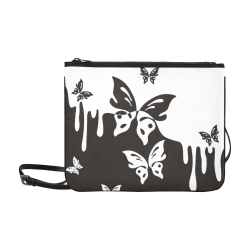 Animals Nature - Splashes Tattoos with Butterflies Slim Clutch Bag (Model 1668)