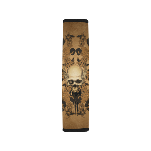Skull with skull mandala on the background Car Seat Belt Cover 7''x10''